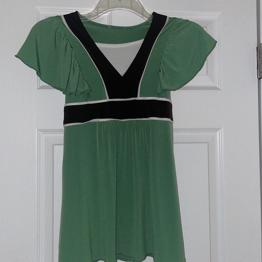 Green babydoll shirt